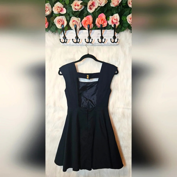 New Look Vintage Navy Nautical Skater Dress - Picture 3 of 7